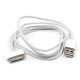 Cable USB, USB tipo-A, 30 pin para Apple, blanco