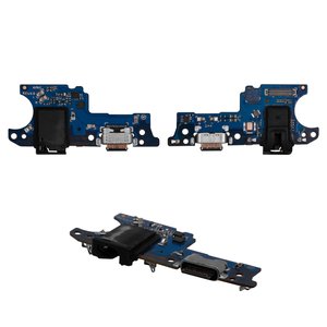 Cable flex puede usarse con Samsung A025F DS Galaxy A02s, del conector de carga, del conector de auriculares, con micrófono, con componentes, Original PRC , placa del cargador