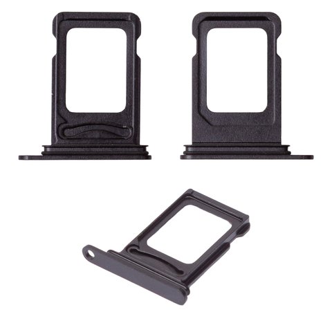 Sujetador de tarjeta SIM puede usarse con iPhone 15, iPhone 15 Plus, negro, single sim