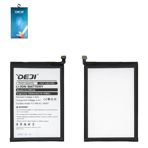 Batería Deji BN5F puede usarse con Xiaomi Poco C51, Redmi A2, Redmi A2 Plus, Li ion, 3.82 V, 4900 mAh