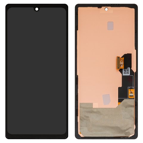 Pantalla LCD puede usarse con Google Pixel 6a, negro, con marco, High Copy, con borde ancho, OLED  GX7AS, GB62Z, G1AZG