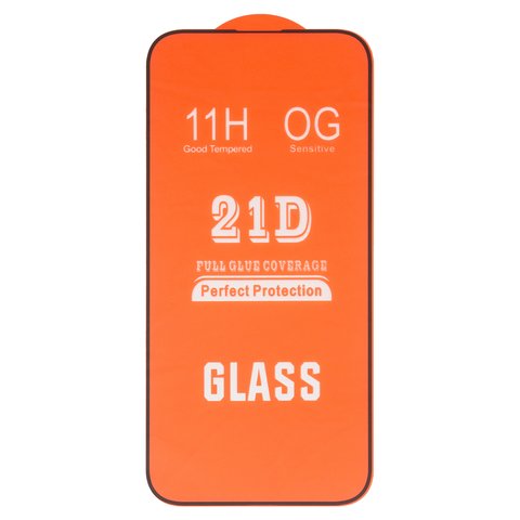 Vidrio de protección templado puede usarse con Apple iPhone 16 Pro Max, Full Glue, compatible con estuche, sin embalaje, sin pañuelos , negro