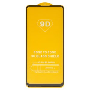 Vidrio de protección templado puede usarse con OnePlus 9, 9R, Full Glue, compatible con estuche, sin embalaje, sin pañuelos , negro