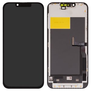Pantalla LCD puede usarse con iPhone 13 Pro, negro, con marco, AAA, TFT , ZY, LTPS HD+