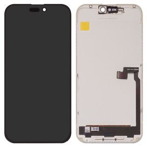 Pantalla LCD puede usarse con iPhone 16 Pro Max, negro, con marco, High Copy, sin error, OLED  hard diagnosable, DD OLED