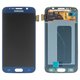 Дисплей для Samsung G920 Galaxy S6, синій, без рамки, Оригінал (переклеєне скло)