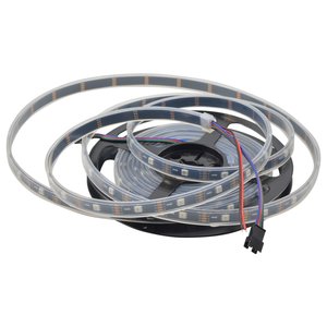 Светодиодная лента RGB SMD5050, WS2813 черная, с управлением, IP67, 5 В, 30 диодов м, 1 м 