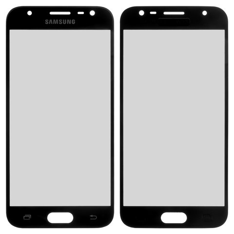 Скло корпуса для Samsung J330F Galaxy J3 2017 , чорне