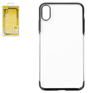 Чохол Baseus для iPhone XS Max, чорний, прозорий, пластик, #WIAPIPH65 DW01