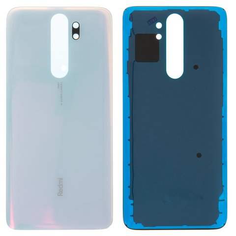 Задня панель корпуса для Xiaomi Redmi Note 8 Pro, біла, M1906G7I, M1906G7G