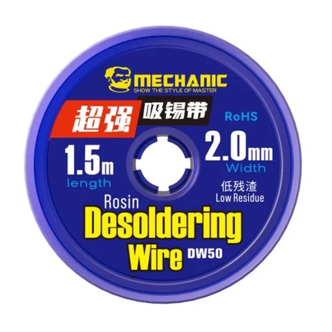 Лента оплетка Mechanic DW50 2015 , Ш  2,0 мм, Д  1,5 м