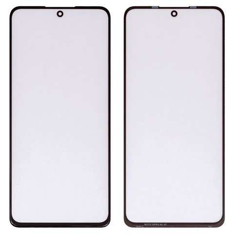 Стекло корпуса для Xiaomi Redmi Note 10 Pro, с OCA пленкой, черное