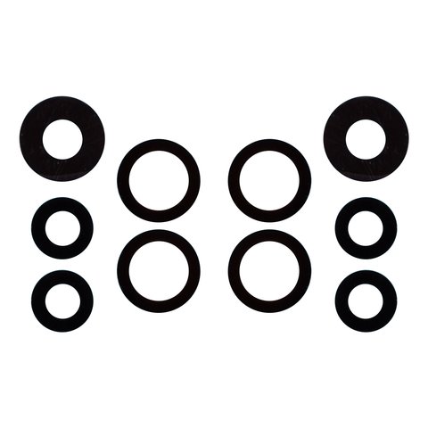 Стекло камеры для Samsung A325 Galaxy A32, черное, без рамки, комплект 5 шт.