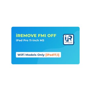 iRemove FMI OFF iPad Pro 11 inch M5 лише WiFi моделі [iPad17,1]