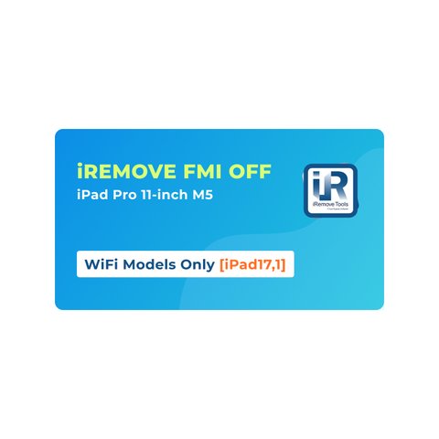 iRemove FMI OFF iPad Pro 11 inch M5 лише WiFi моделі [iPad17,1]