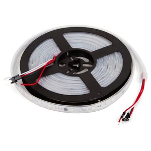 Світлодіодна стрічка RGB SMD5050, WS2811 (біла, з управлінням, IP67, 12 В, 60 діодів/м, 1 м) Світлодіодна стрічка RGB SMD5050, WS2811 (біла, з управлінням, IP67, 12 В, 60 діодів/м, 1 м)