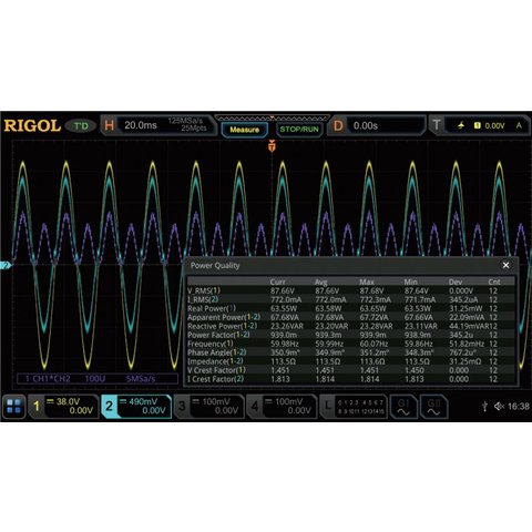 Opción de software "analizador de potencia" RIGOL DS7000 PWR